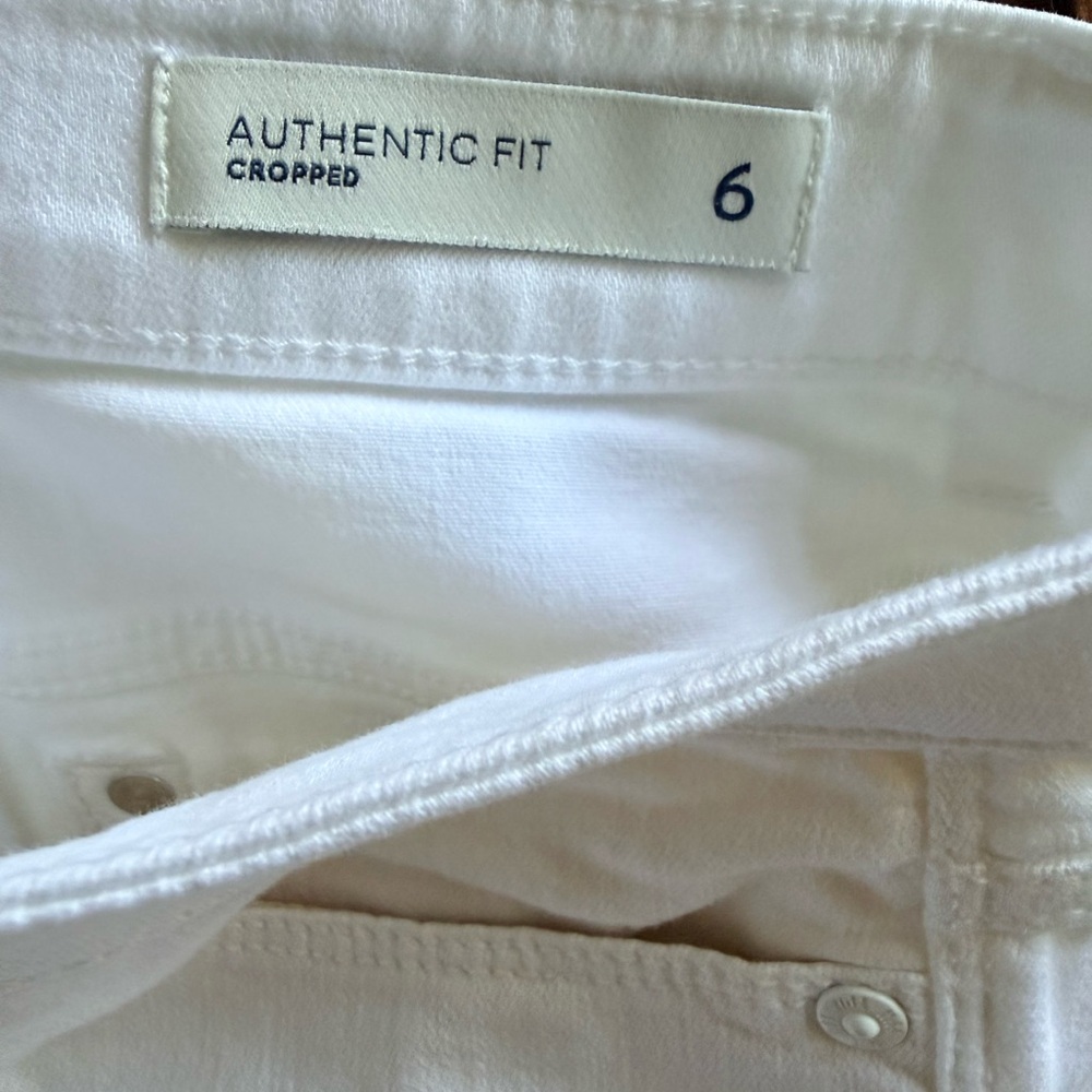 J. Jill White Ankle & Cropped Jeans White. Frayed Raw Hem. Pockets. EUC - Picture 5 of 9